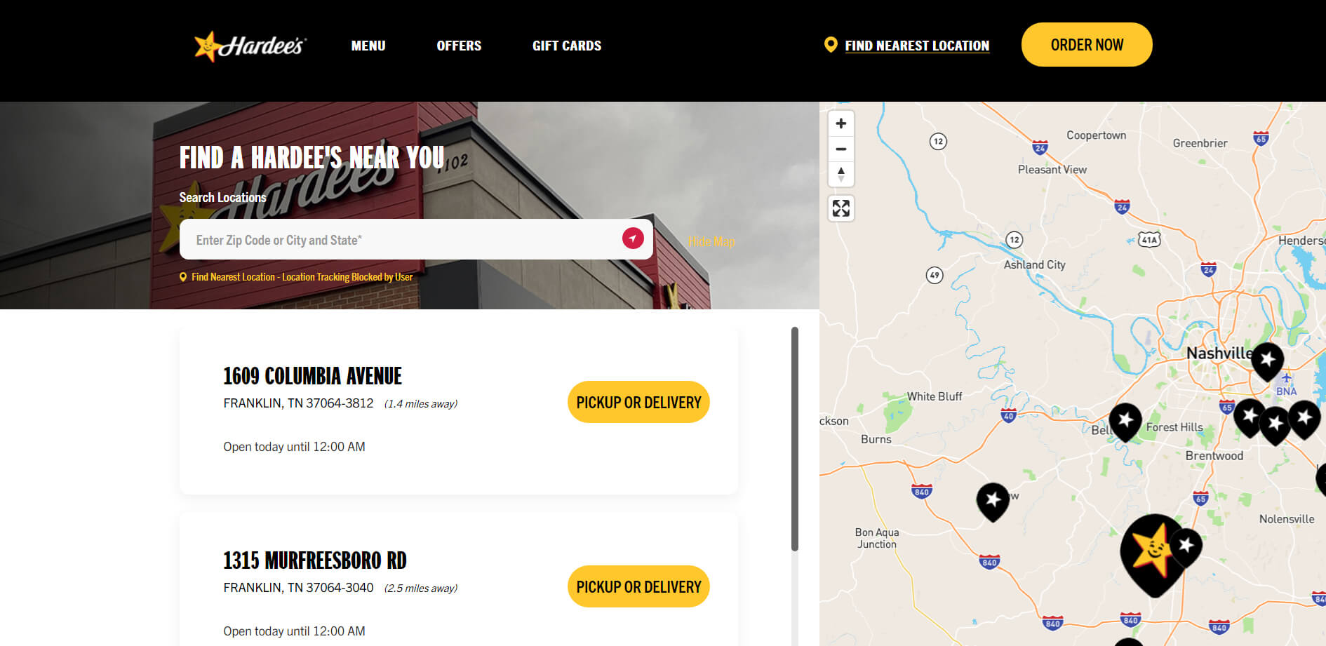 Find Hardee's Near You