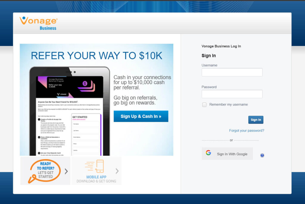 Vonage Business Login at