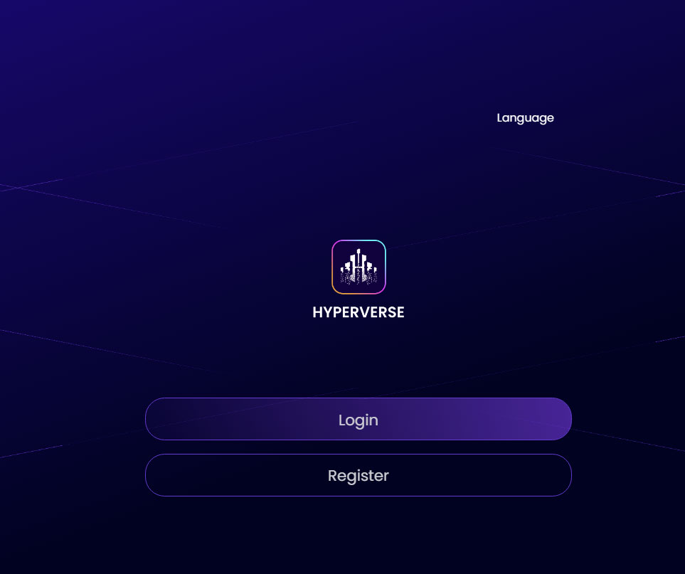 Hyperfund Hyperverse Login Page