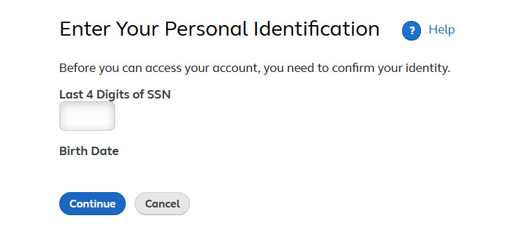 Enter CVS Health 4 Digits SSN