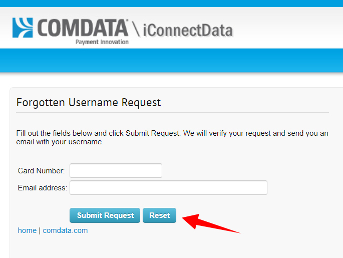 Forgotten Comdata Username Request